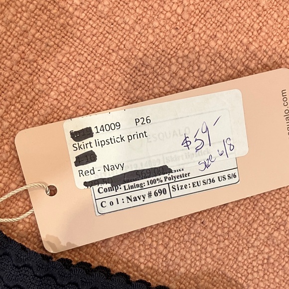 ESQUALO NWT - flawed -Mini Skirt waist 23 - 24 - Picture 3 of 16